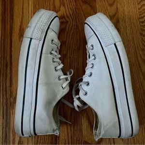 Converse White Platform Sneakers